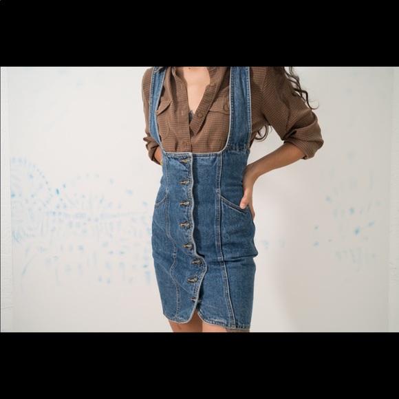 Vintage Denim Overall skirt